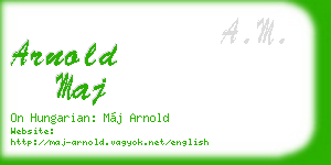 arnold maj business card